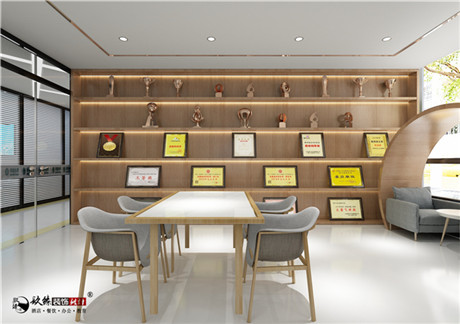 固原秦蕊营业厅办公室装修设计|洁净大方的高级质感空间